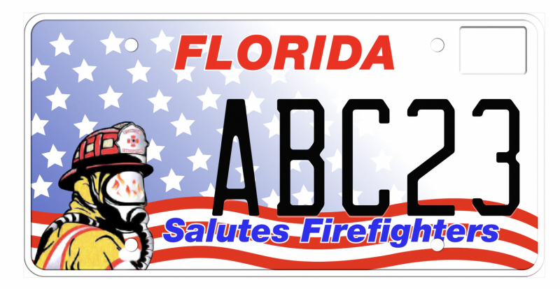 Salutes Firefighters Specialty Plate